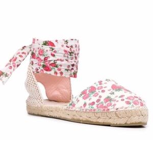 NWOT LOVESHACK FANCY x manebi strawberry Espadrille Sandals size 7.5/38 euro